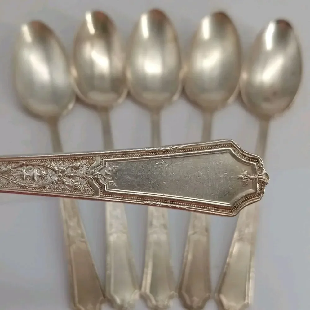 6X Tbsp 1847 Rogers Bros ANCESTRAL 1924 International SilverPlate Table Spoons